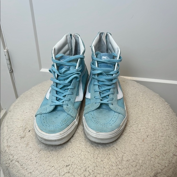 Vans Light Blue Sneakers with back zippers size 8 women’s. - Picture 4 of 12